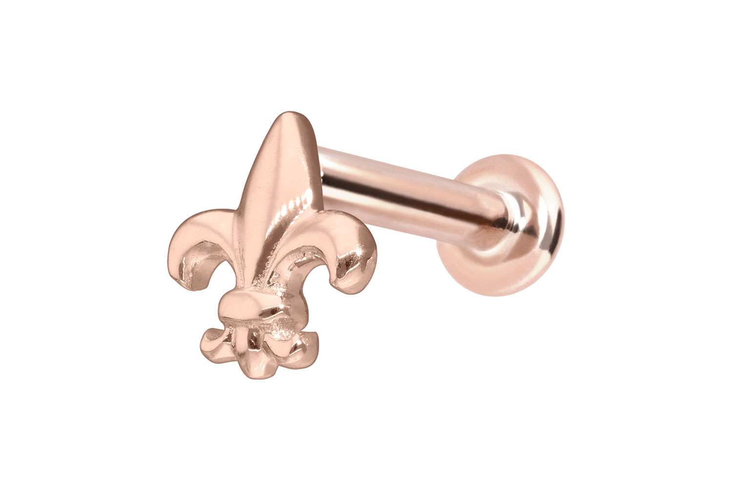 14 Karat Gold Labret Piercing mit Innengewinde LILIE